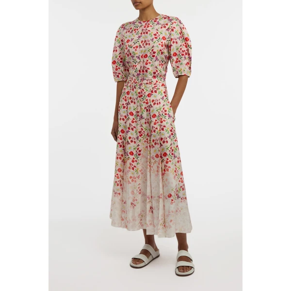 Edify Top in Uruguayan Flowers Printed Silk