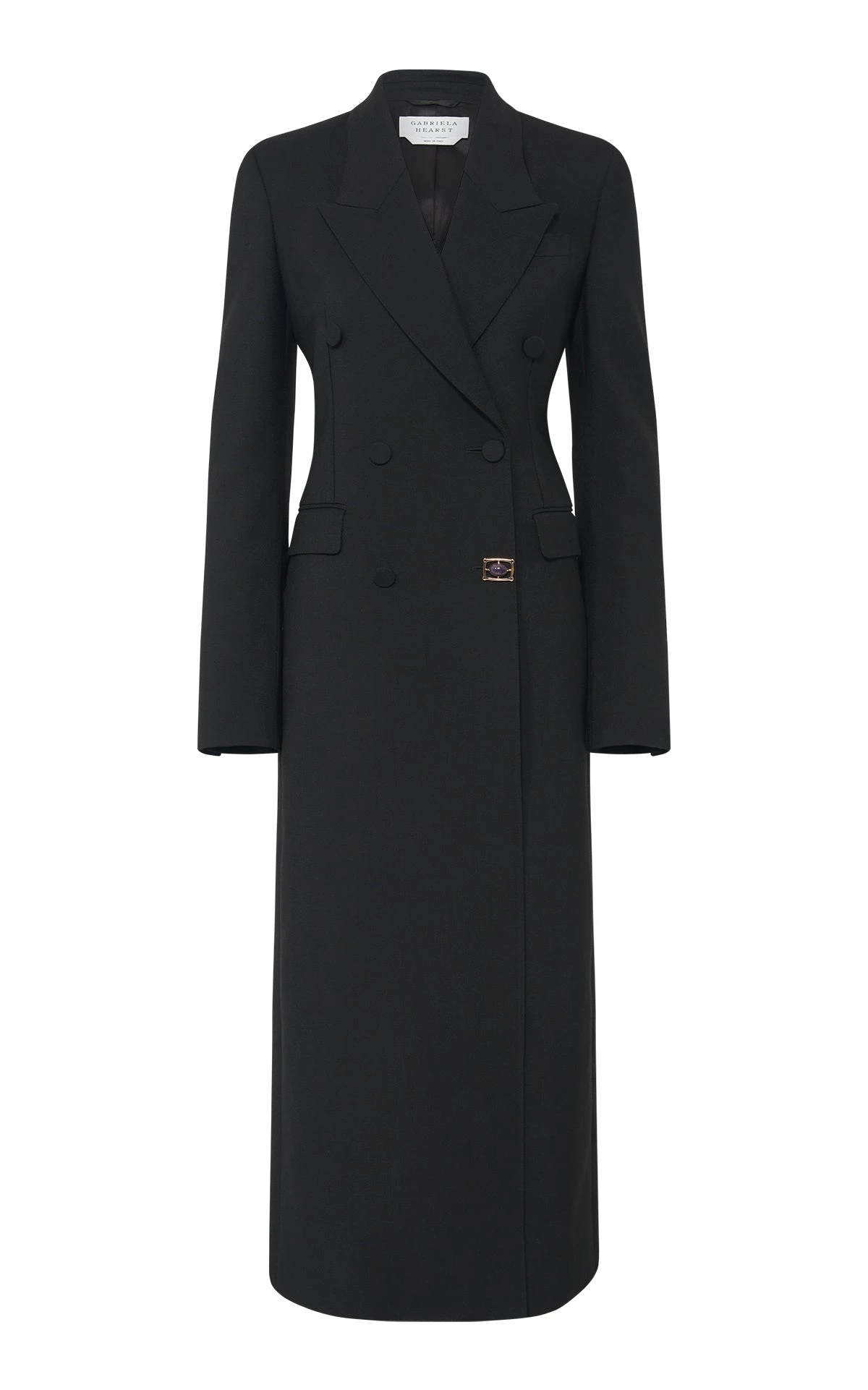 Gabriela Hearst Julien Coat in Black Recycled Wool Gabriela Hearst