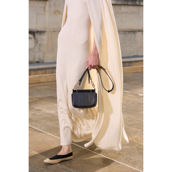 Laleh Knit Cape in Off White Mulberry Silk