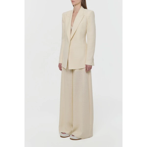 Mairi Blazer in Ivory Alpaca Wool