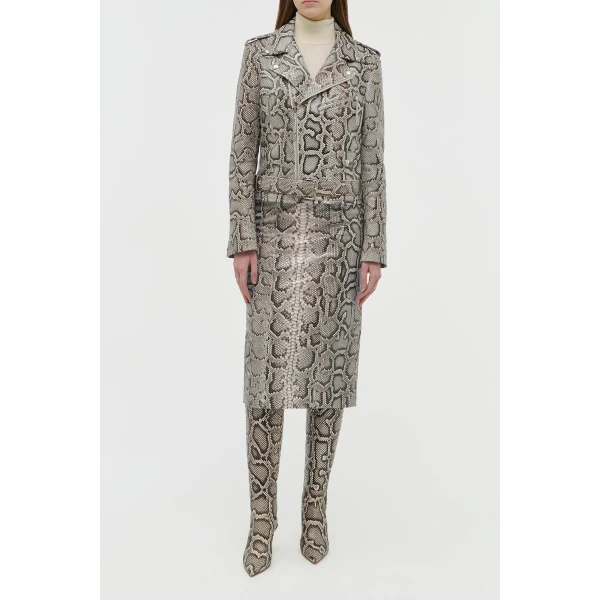 Manuela Midi Skirt in Greyscale Inversa™ Snakeskin