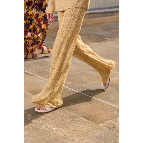 Oriel Knit Pant in Hay Silk Cashmere Linen