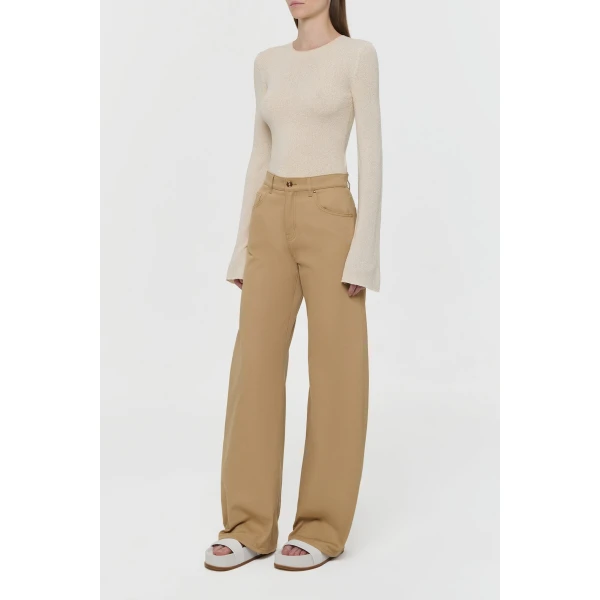Rafa Knit Top in Off White Mulberry Silk