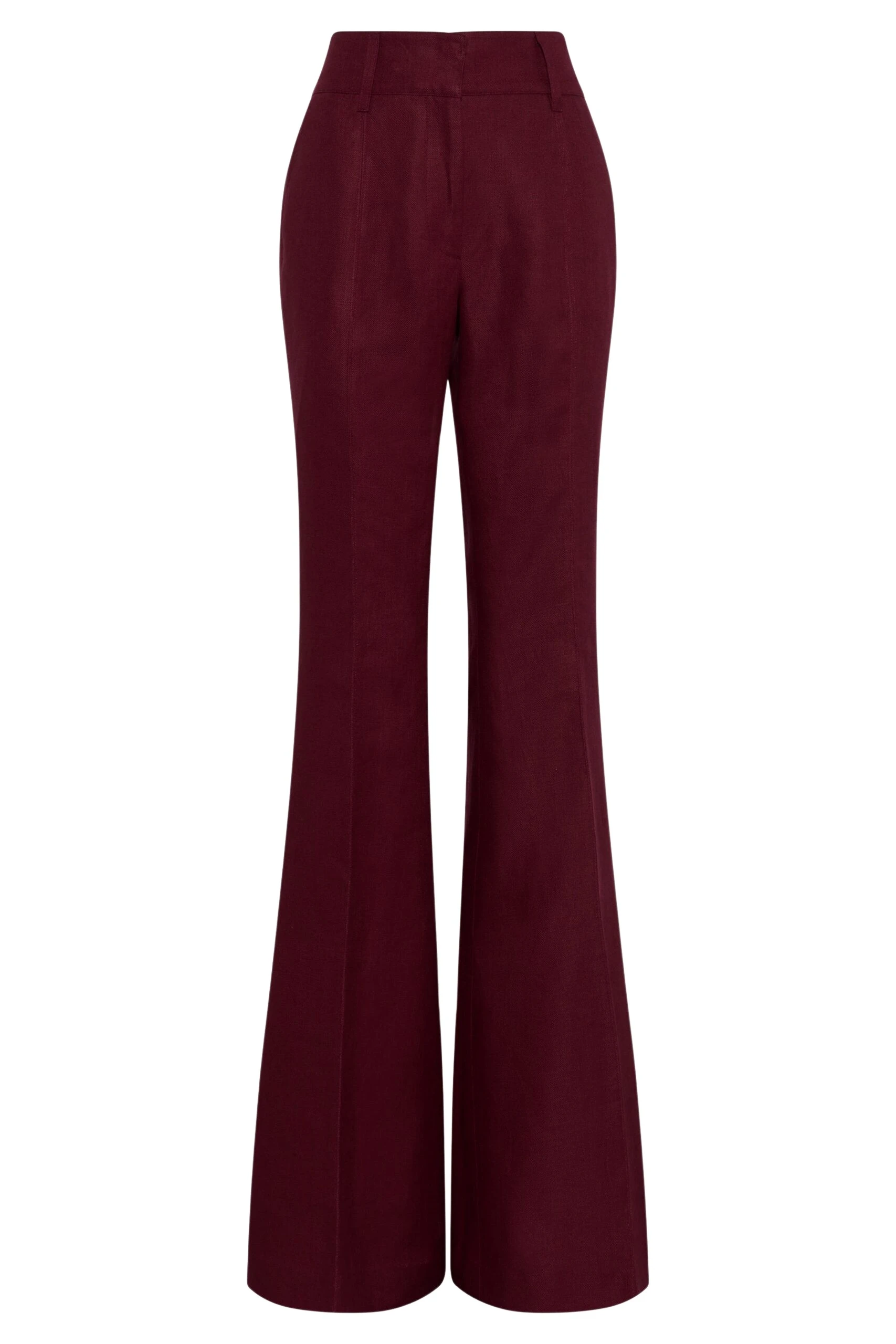 Gabriela-Hearst-Rhein-Flare-Pant-in-Bordeaux-Linen-Twill-scaled82806_nobg Gabriela Hearst