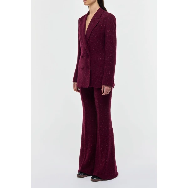 Rhein Flare Pant in Bordeaux Speckled Cashmere