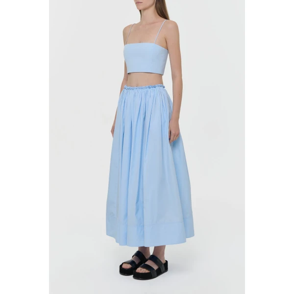 Shiva Maxi Skirt in Light Blue Sea Island Cotton
