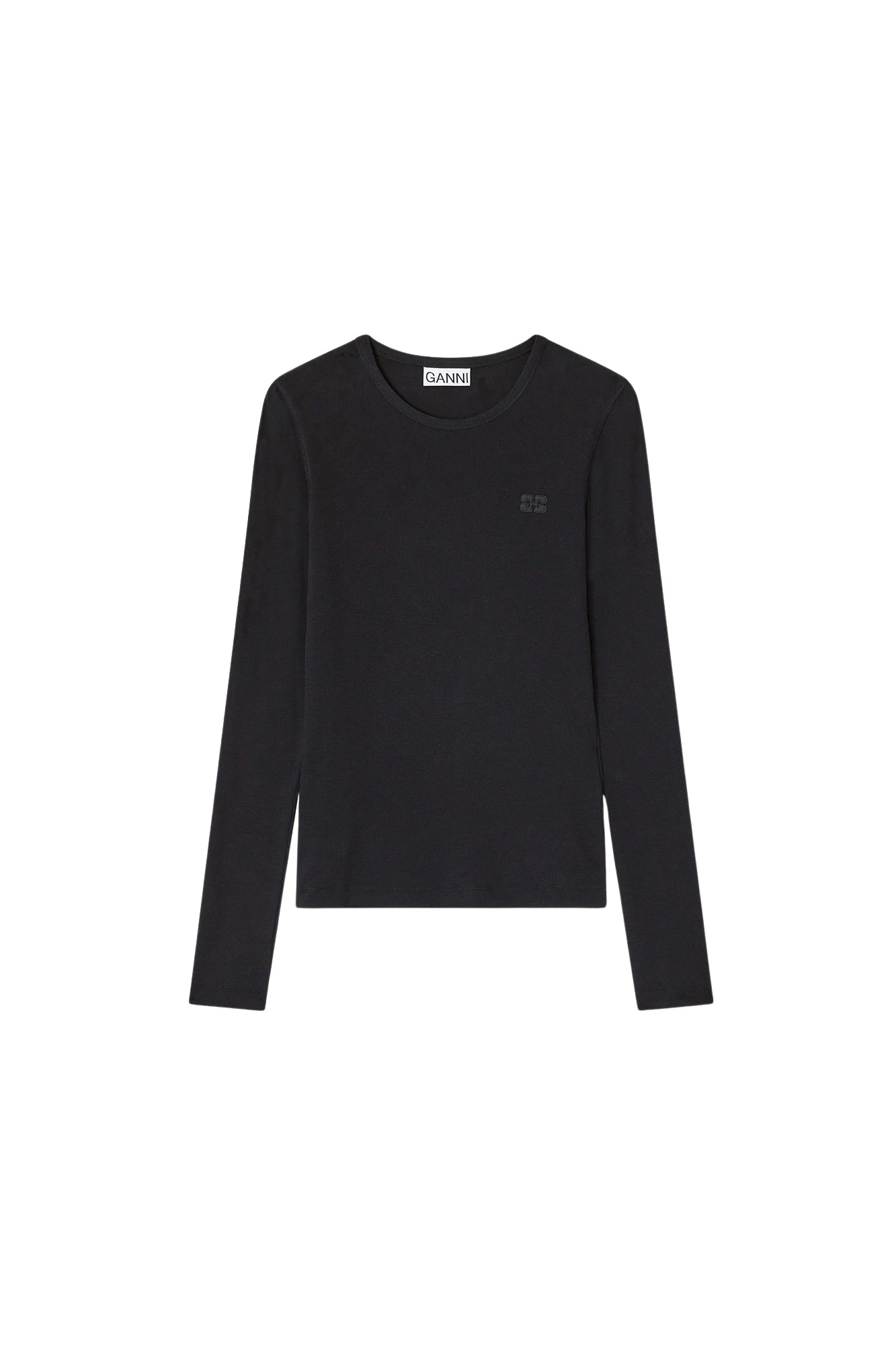 Ganni-Black-Rib-Long-sleeve-491234_nobg Ganni