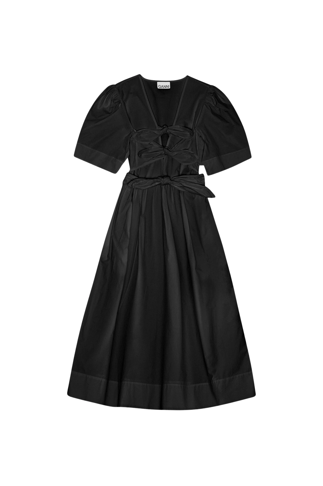Ganni-Black-Stretch-Cotton-Dress-177742_nobg Ganni