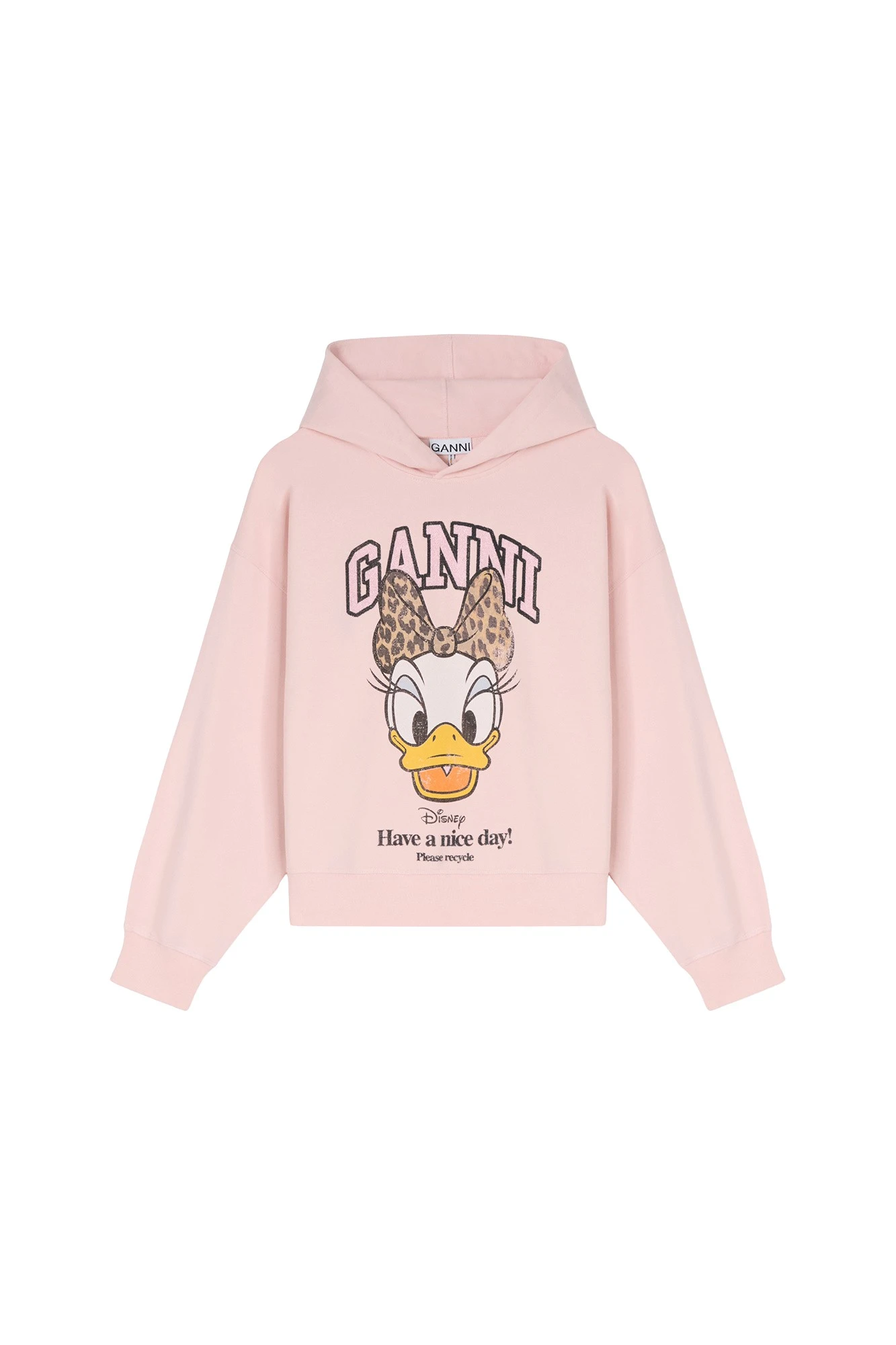 Ganni-Daisy-Duck-Pink-Cropped-Hoodie-190134_nobg Ganni