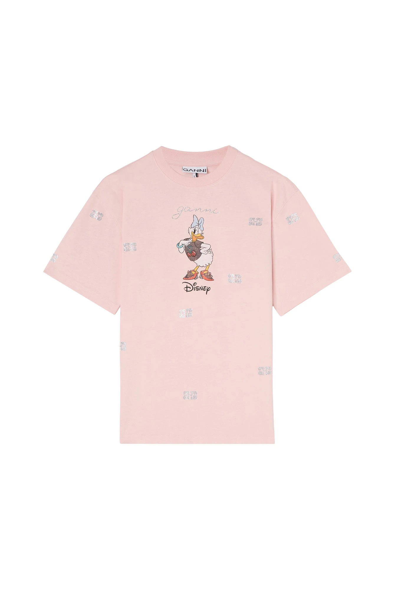 Ganni-Daisy-Duck-Pink-Printed-T-shirt-194125_nobg Ganni