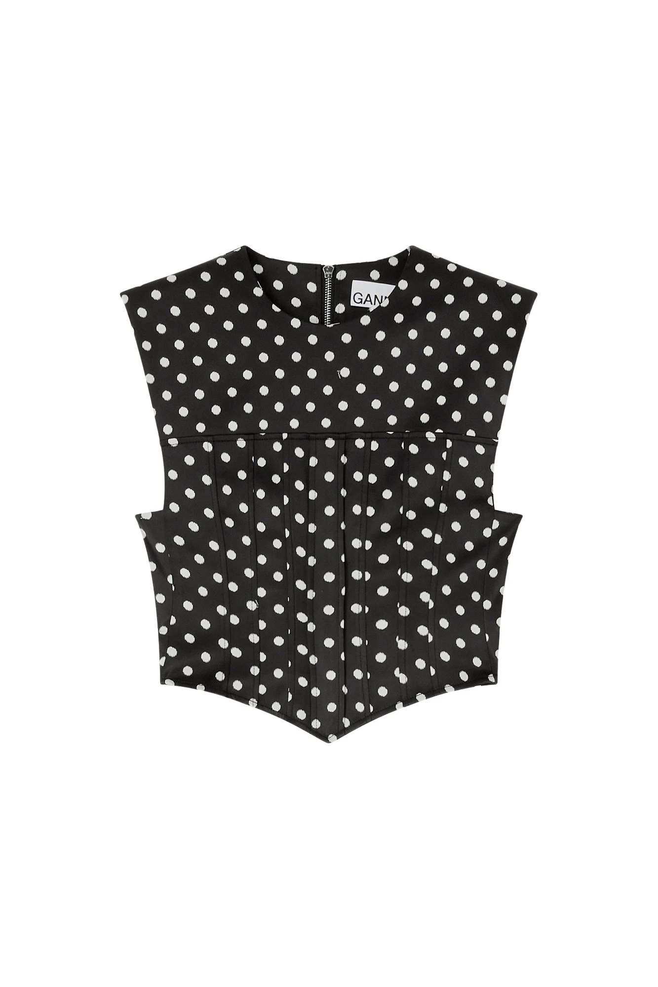Ganni-Polka-Dot-Satin-Corset-Top-476092_nobg Ganni