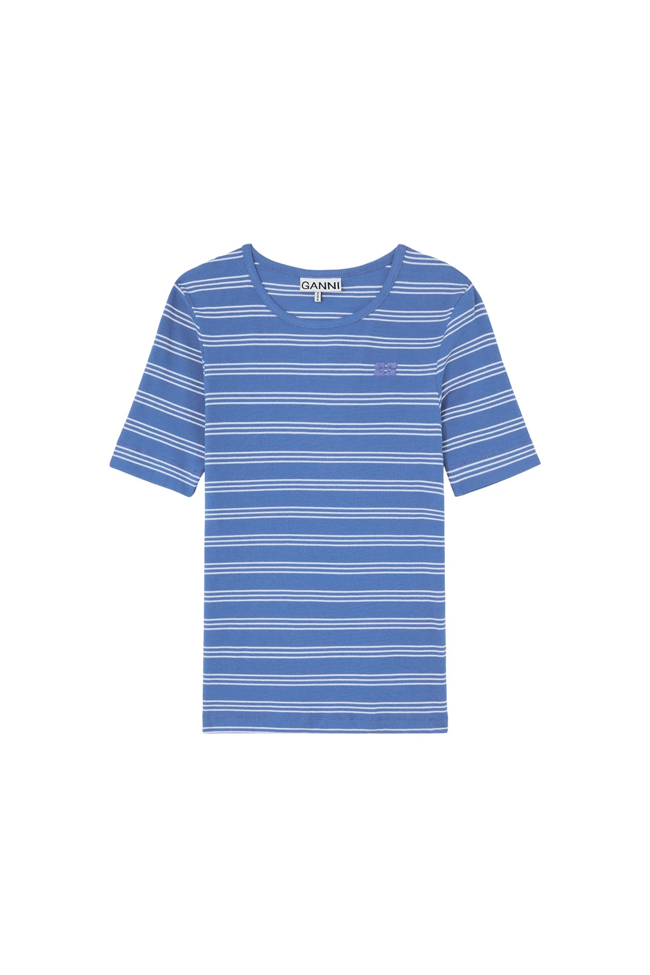 Ganni-T-shirt-in-Cotton-Rib-335244_nobg Ganni