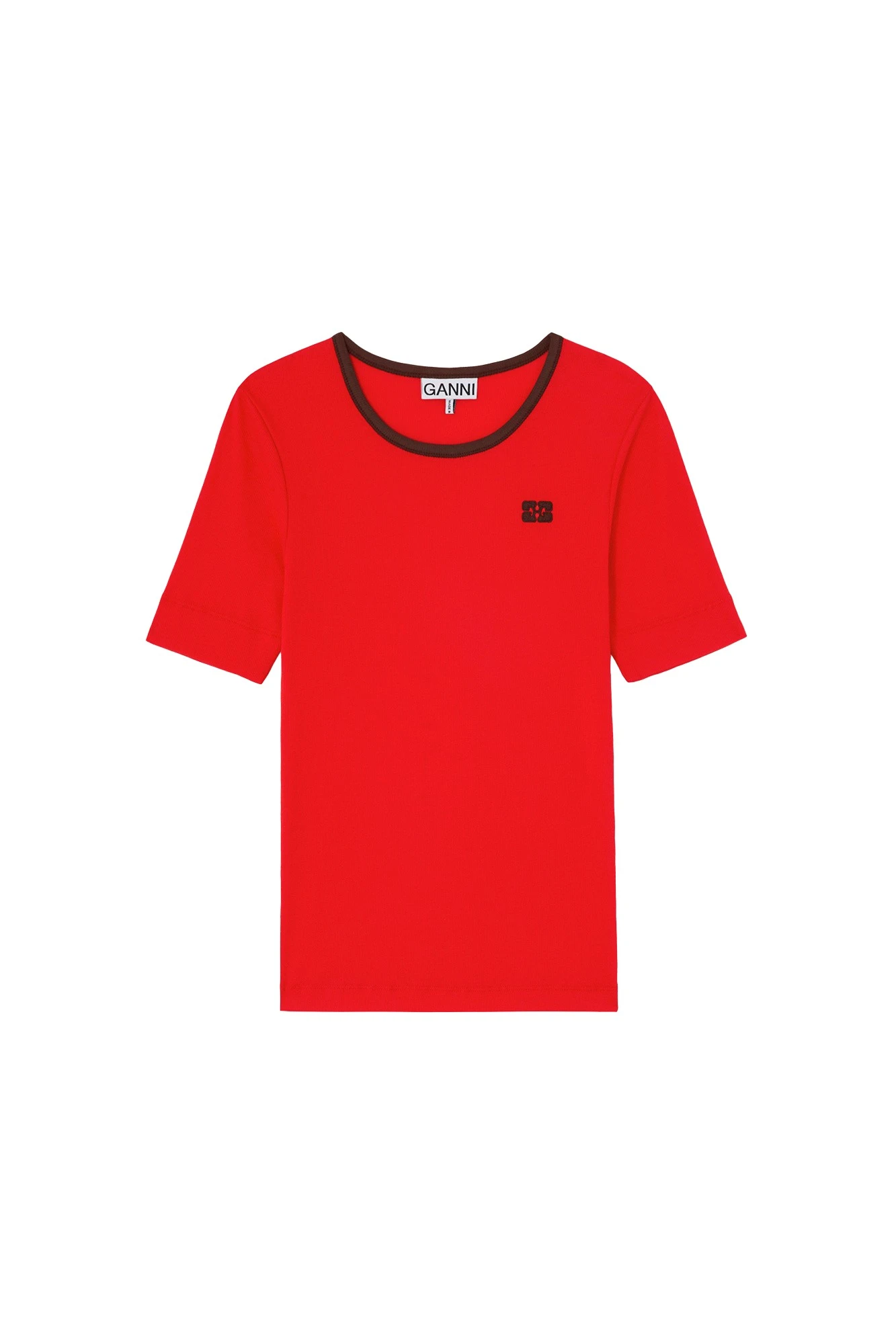 Ganni-T-shirt-in-Cotton-Rib20863_nobg Ganni