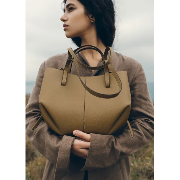 Polène Cyme Mini in Smoky Olive Cyme Mini in Smoky Olive - Mini Bags - Parisian Luxury Leather Bag at Luxury Shoes 