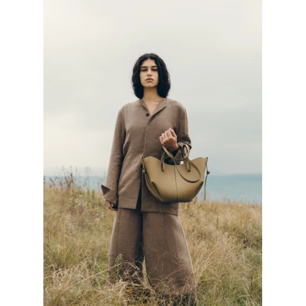 Polène Cyme Mini in Smoky Olive Cyme Mini in Smoky Olive - Mini Bags - Parisian Luxury Leather Bag at Luxury Shoes 