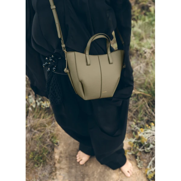 Polène Cyme Tote Nano in Linden Cyme Tote Nano in Linden - Mini Bags - Parisian Luxury Leather Bag at Luxury Shoes 