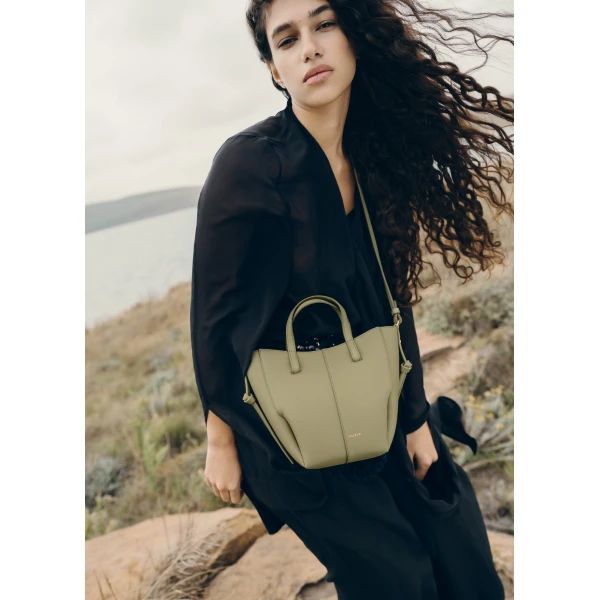 Polène Cyme Tote Nano in Linden Cyme Tote Nano in Linden - Mini Bags - Parisian Luxury Leather Bag at Luxury Shoes 