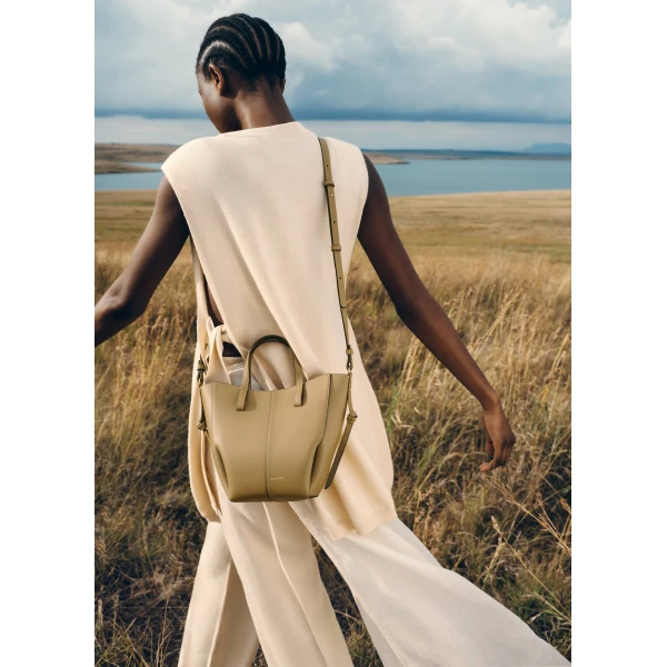 Polène Cyme Tote Nano in Smoky Olive Cyme Tote Nano in Smoky Olive - Mini Bags - Parisian Luxury Leather Bag at Luxury Shoes 