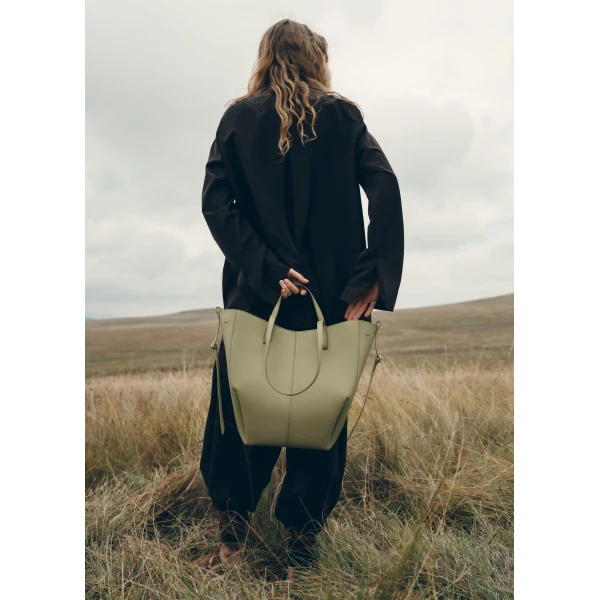 Polène Cyme Tote in Linden Cyme Tote in Linden - Totes & Top-Handle Bags - Parisian Luxury Leather Bag at Luxury Shoes 
