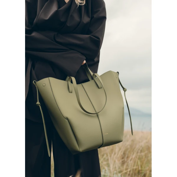 Polène Cyme Tote in Linden Cyme Tote in Linden - Totes & Top-Handle Bags - Parisian Luxury Leather Bag at Luxury Shoes 