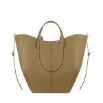 Polène Cyme Tote in Smoky Olive Cyme Tote in Smoky Olive - Totes & Top-Handle Bags - Parisian Luxury Leather Bag at Luxury Shoes 
