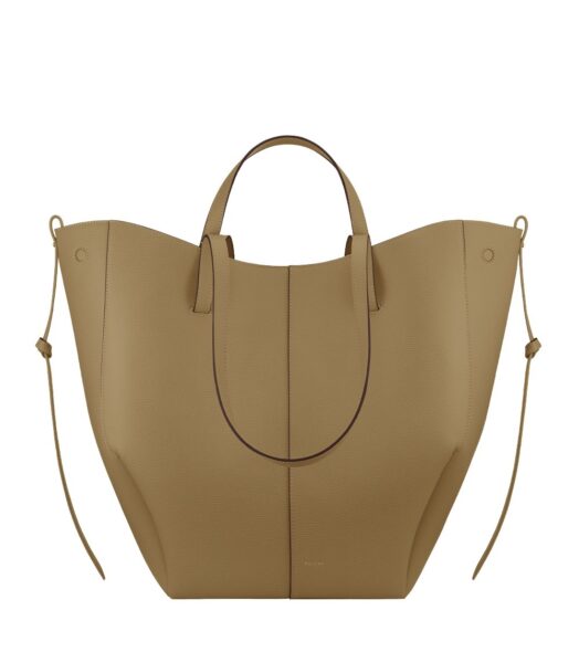 Polène Cyme Tote in Smoky Olive Cyme Tote in Smoky Olive - Totes & Top-Handle Bags - Parisian Luxury Leather Bag at Luxury Shoes 