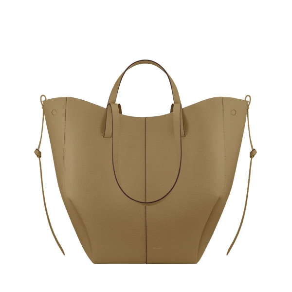 Polène Cyme Tote in Smoky Olive Cyme Tote in Smoky Olive - Totes & Top-Handle Bags - Parisian Luxury Leather Bag at Luxury Shoes 