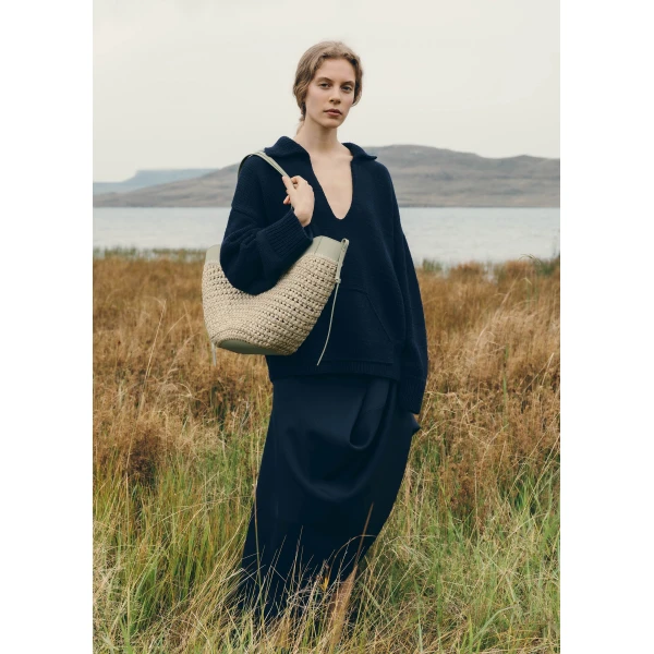 Polène Cyme in Laurel Cyme in Laurel - Totes & Top-Handle Bags - Parisian Luxury Leather Bag at Luxury Shoes 