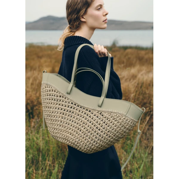 Polène Cyme in Laurel Cyme in Laurel - Totes & Top-Handle Bags - Parisian Luxury Leather Bag at Luxury Shoes 