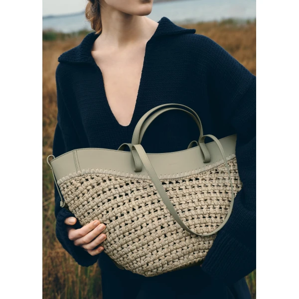 Polène Cyme in Laurel Cyme in Laurel - Totes & Top-Handle Bags - Parisian Luxury Leather Bag at Luxury Shoes 