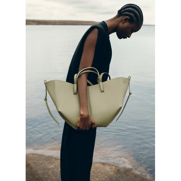 Polène Cyme in Linden Cyme in Linden - Totes & Top-Handle Bags - Parisian Luxury Leather Bag at Luxury Shoes 
