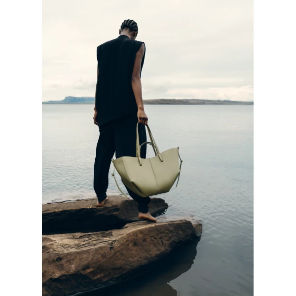 Polène Cyme in Linden Cyme in Linden - Totes & Top-Handle Bags - Parisian Luxury Leather Bag at Luxury Shoes 