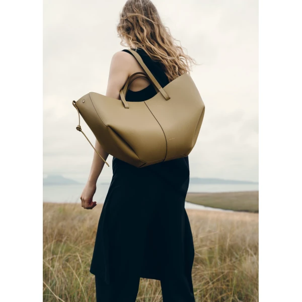 Polène Cyme in Smoky Olive Cyme in Smoky Olive - Totes & Top-Handle Bags - Parisian Luxury Leather Bag at Luxury Shoes 