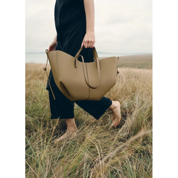 Polène Cyme in Smoky Olive Cyme in Smoky Olive - Totes & Top-Handle Bags - Parisian Luxury Leather Bag at Luxury Shoes 