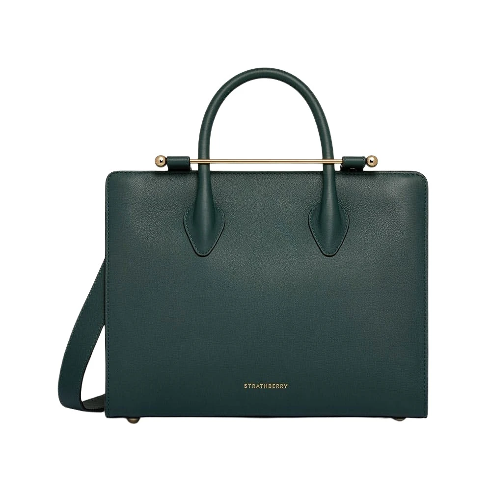 Green-Midi-Tote-in-Bottle-Green72508_nobg Strathberry Midi Tote bag