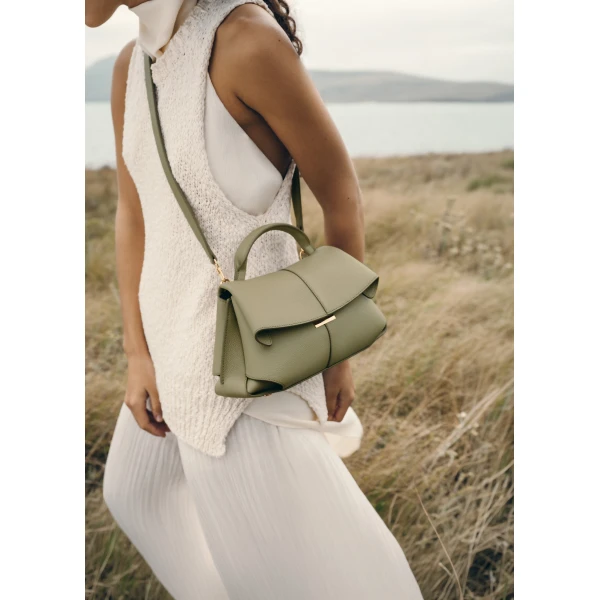 Polène Mokki Mini in Linden Mokki Mini in Linden - Mini Bags - Parisian Luxury Leather Bag at Luxury Shoes 