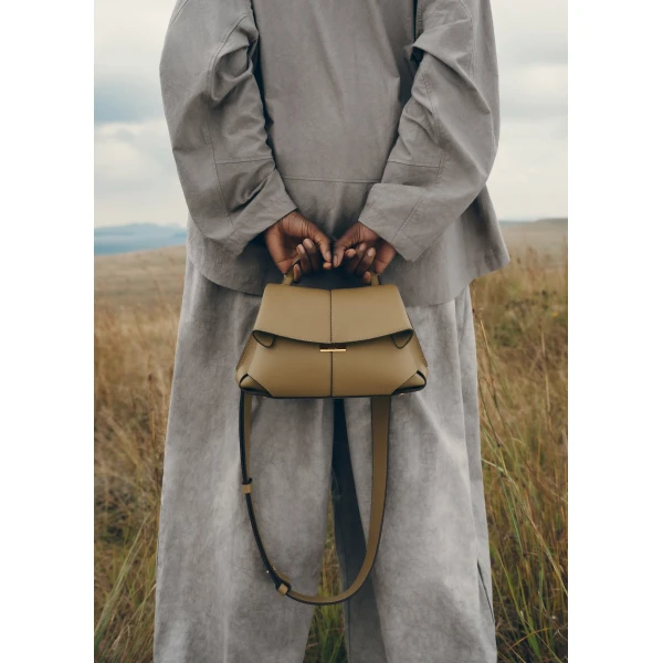 Polène Mokki Mini in Smoky Olive Mokki Mini in Smoky Olive - Mini Bags - Parisian Luxury Leather Bag at Luxury Shoes 