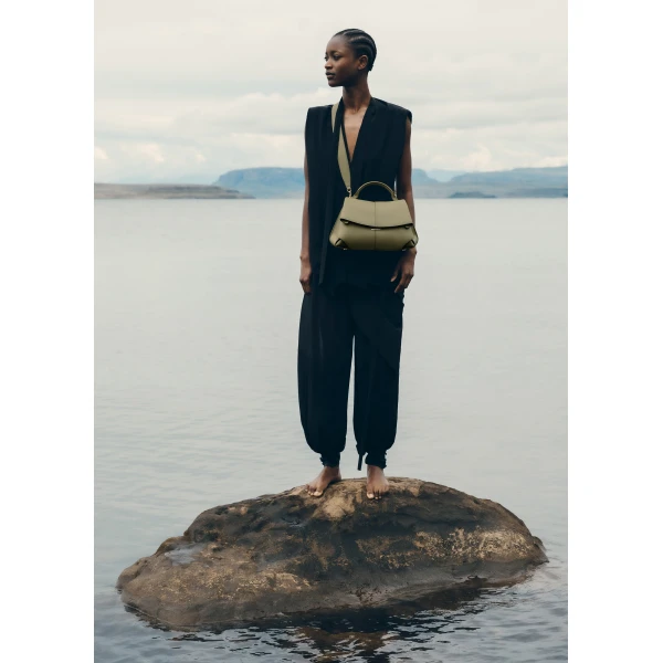 Polène Mokki in Linden Mokki in Linden - Shoulder & Crossbody Bags - Parisian Luxury Leather Bag at Luxury Shoes 