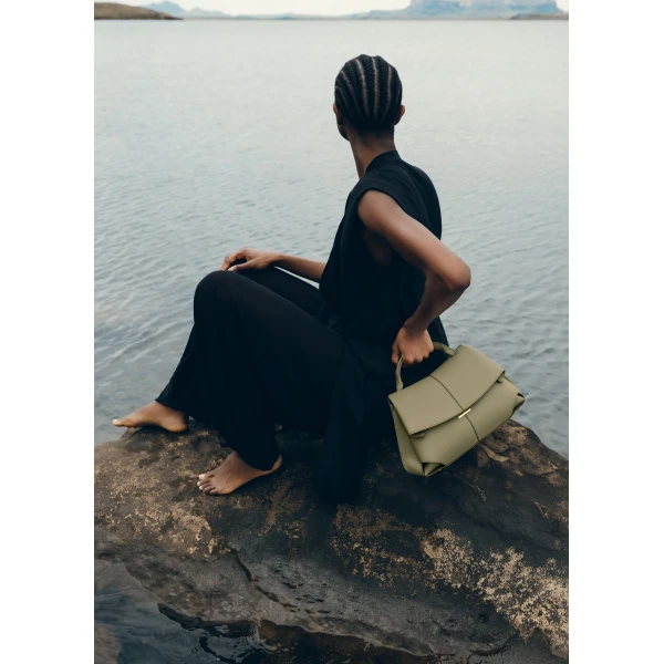 Polène Mokki in Linden Mokki in Linden - Shoulder & Crossbody Bags - Parisian Luxury Leather Bag at Luxury Shoes 
