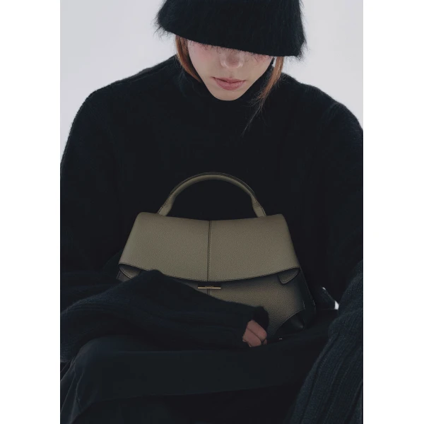 Polène Mokki in Smoky Green Mokki in Smoky Green - Shoulder & Crossbody Bags - Parisian Luxury Leather Bag at Luxury Shoes 