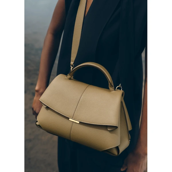 Polène Mokki in Smoky Olive Mokki in Smoky Olive - Shoulder & Crossbody Bags - Parisian Luxury Leather Bag at Luxury Shoes 