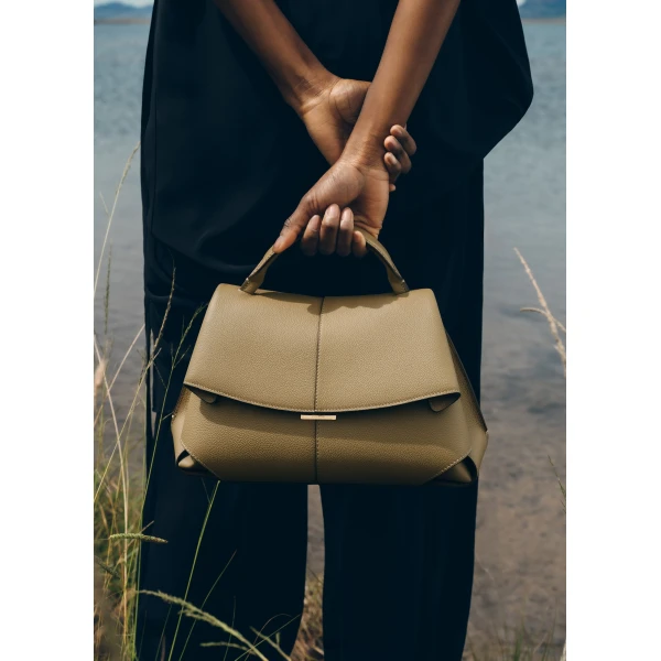 Polène Mokki in Smoky Olive Mokki in Smoky Olive - Shoulder & Crossbody Bags - Parisian Luxury Leather Bag at Luxury Shoes 