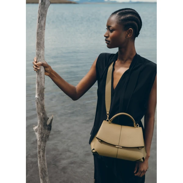 Polène Mokki in Smoky Olive Mokki in Smoky Olive - Shoulder & Crossbody Bags - Parisian Luxury Leather Bag at Luxury Shoes 