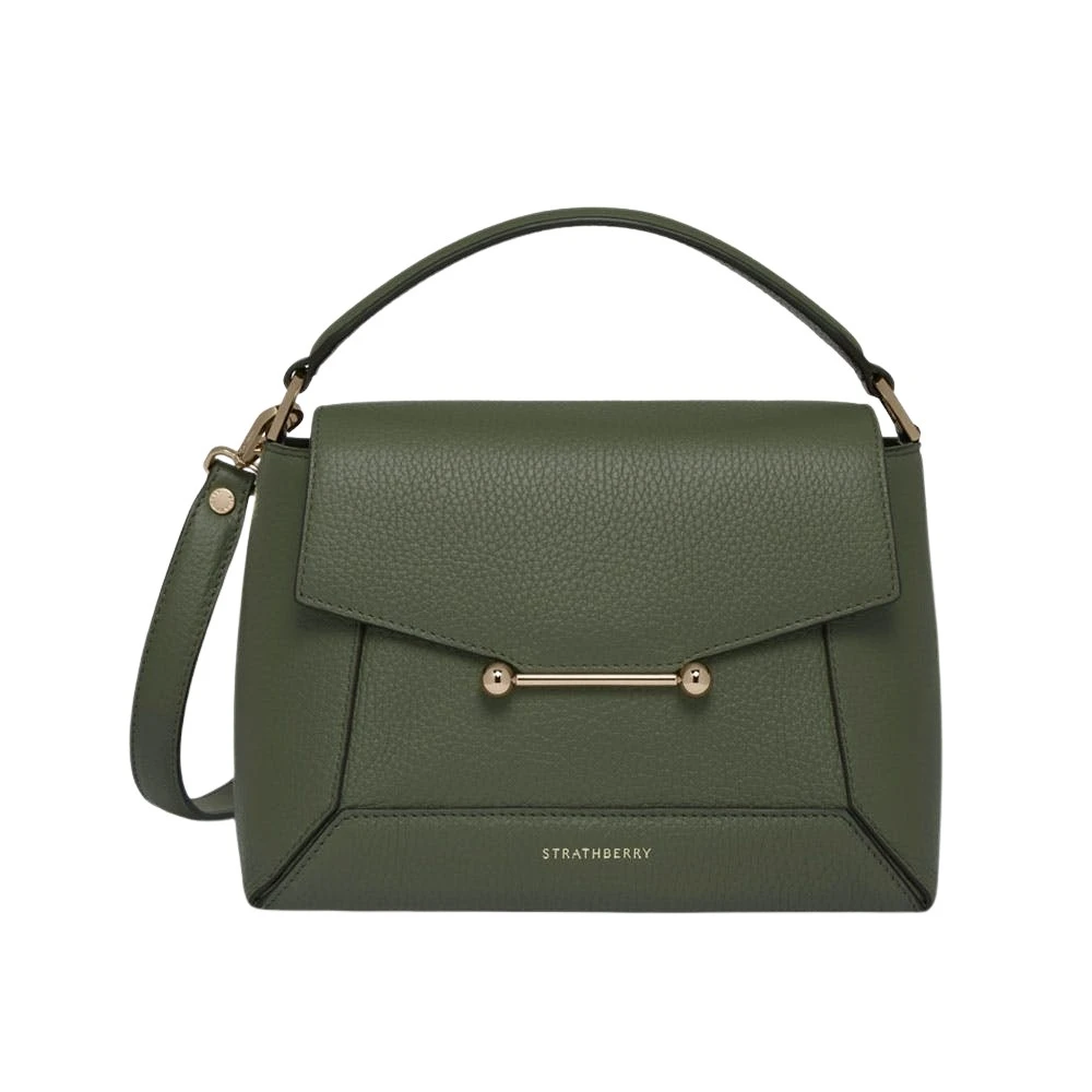 Green-Mosaic-Bag-in-Pine-Green75132_nobg Strathberry Mosaic Bag tote
