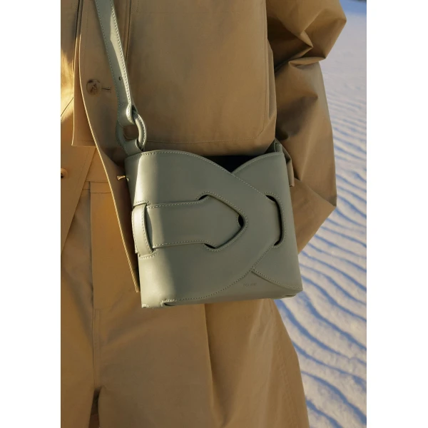 Polène Nodde in Olive Nodde in Olive - Shoulder & Crossbody Bags - Parisian Luxury Leather Bag at Luxury Shoes 
