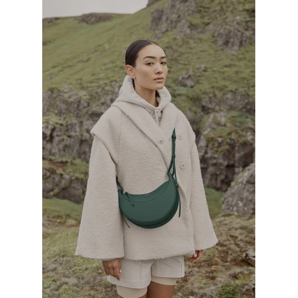 Polène Numéro Dix in Green Numéro Dix in Green - Shoulder & Crossbody Bags - Parisian Luxury Leather Bag at Luxury Shoes 