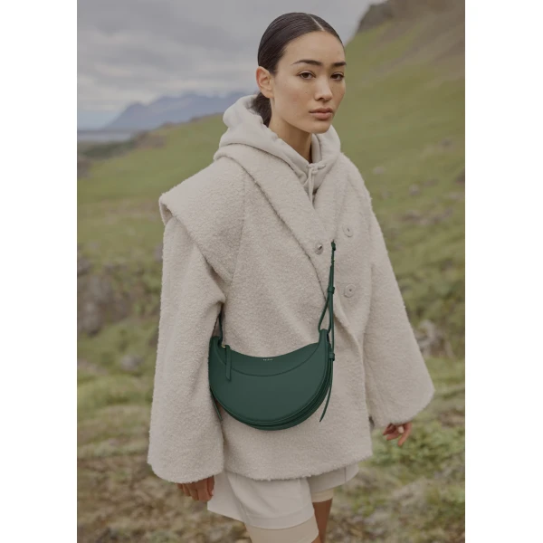 Polène Numéro Dix in Green Numéro Dix in Green - Shoulder & Crossbody Bags - Parisian Luxury Leather Bag at Luxury Shoes 