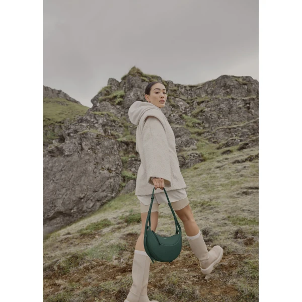 Polène Numéro Dix in Green Numéro Dix in Green - Shoulder & Crossbody Bags - Parisian Luxury Leather Bag at Luxury Shoes 