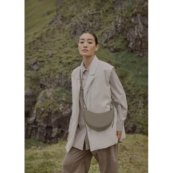 Polène Numéro Dix in Olive Numéro Dix in Olive - Shoulder & Crossbody Bags - Parisian Luxury Leather Bag at Luxury Shoes 