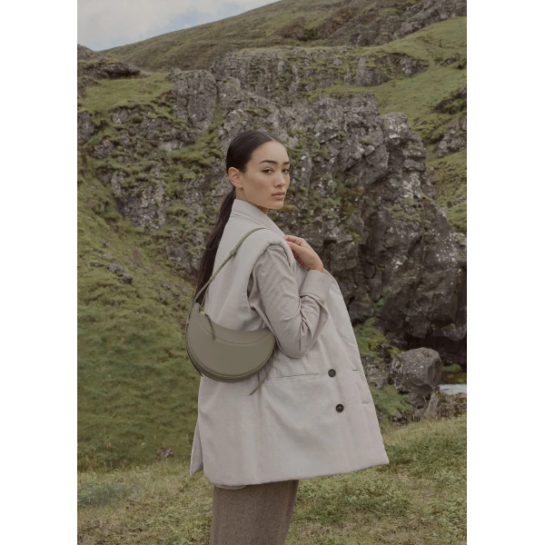 Polène Numéro Dix in Olive Numéro Dix in Olive - Shoulder & Crossbody Bags - Parisian Luxury Leather Bag at Luxury Shoes 